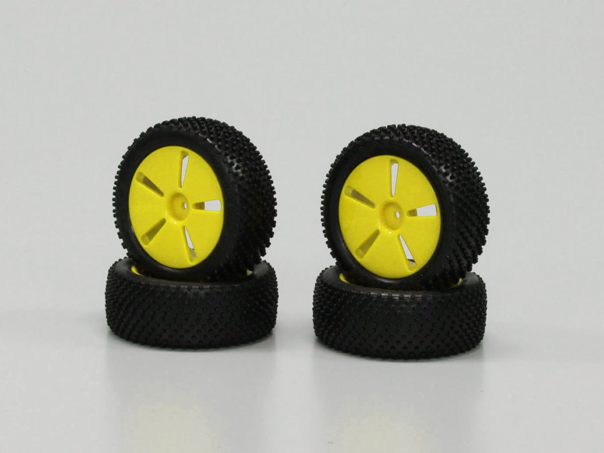 IHTH01Y Tire with Yellow Wheel (Mini Inferno) IHTH01Y  - KYOSHO RC